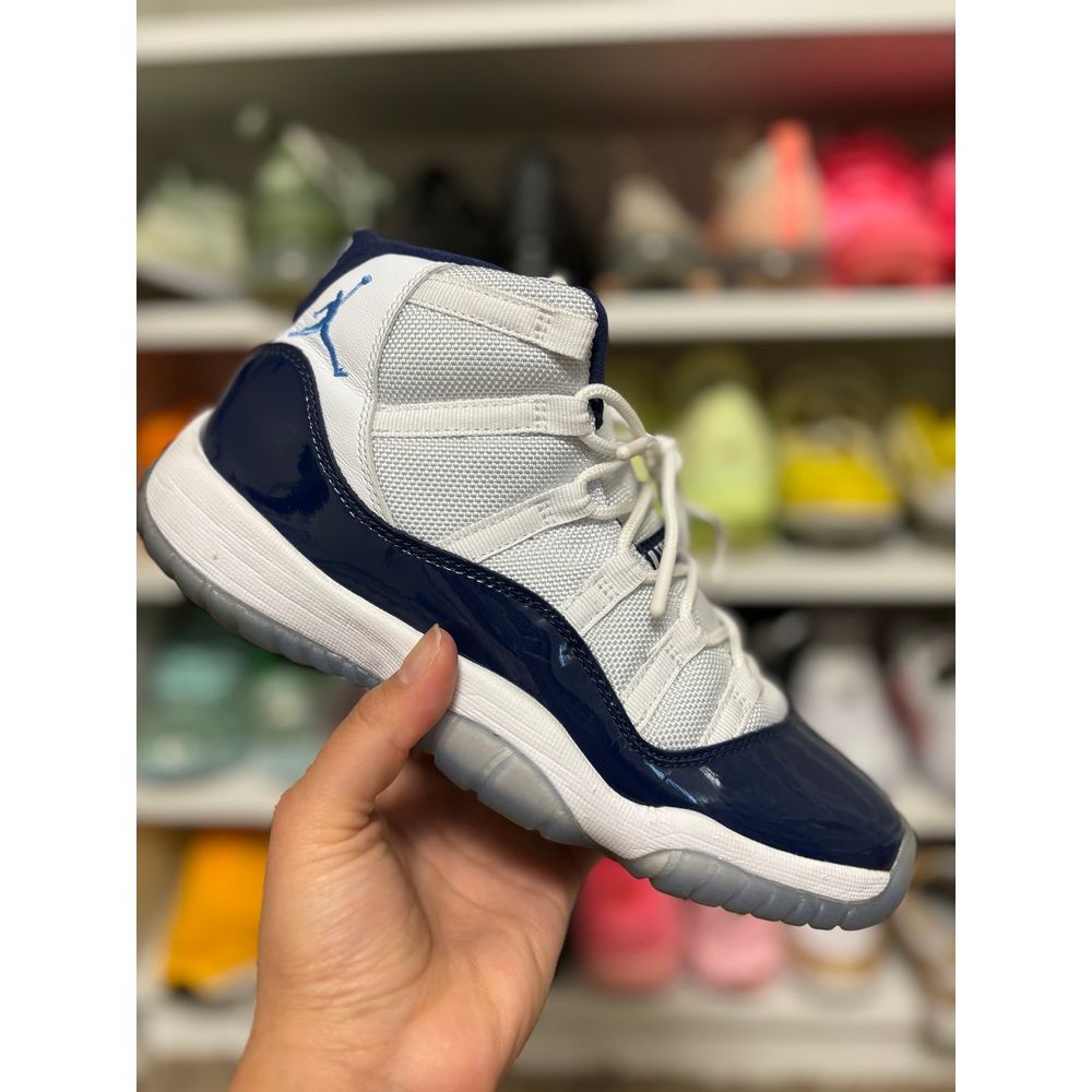 Nike Air Jordan 11 Retro Blue and White 'Win Like 82'  378038-123 Size 5.5Y